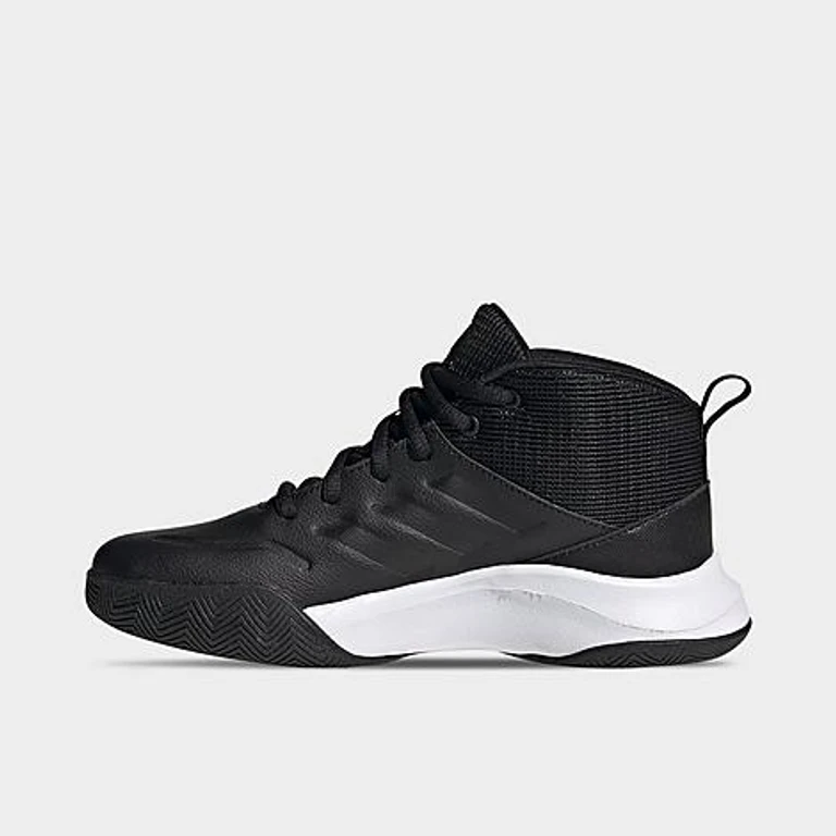 adidas Little Kids OwnTheGame Basketball Shoes (Wide Width) in Black/White Size: 10.5