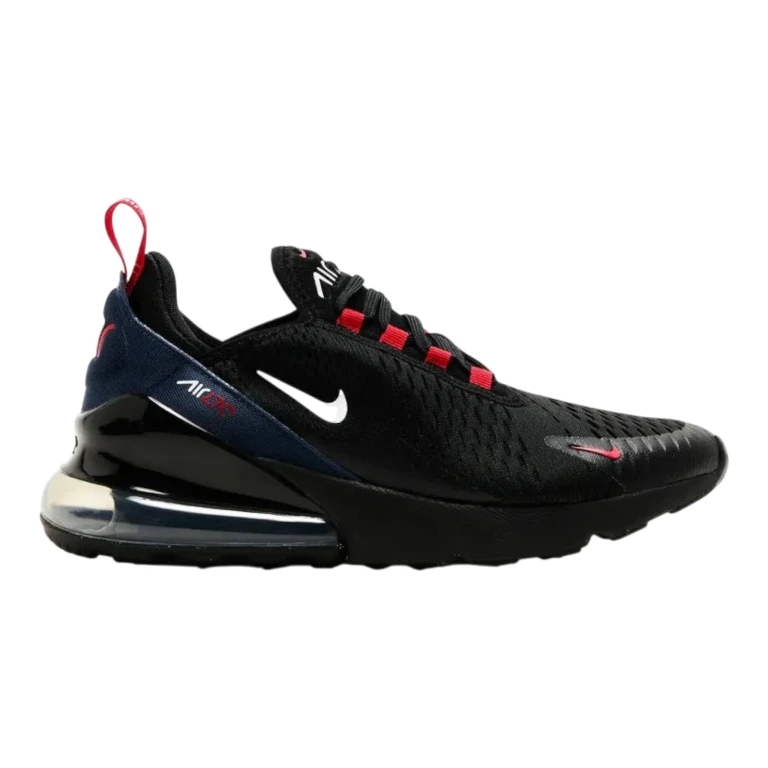 Air Max 270 Big Kids' (GS) Sneakers - Black & Navy Mesh Low-Top