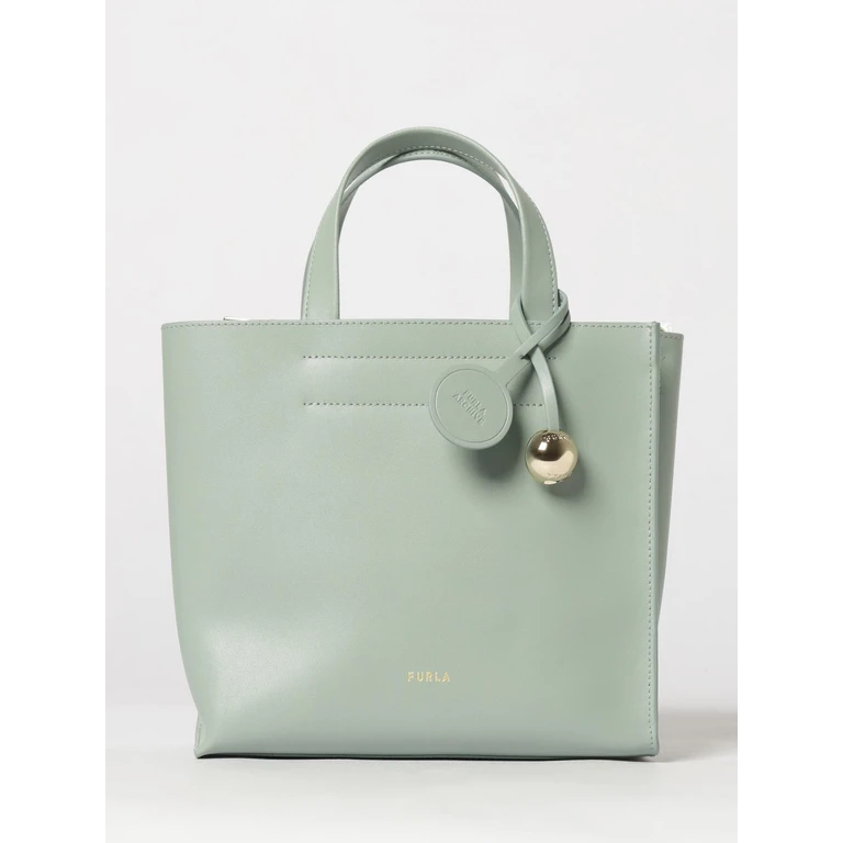Divide Small Leather Tote Bag by with Double Handle and Charm (WB02123BX31044911S)