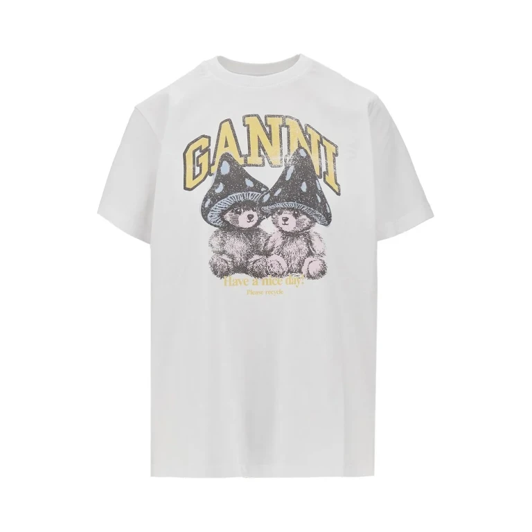 GANNI 'Mushroom Teddy' print T-shirt Woman XS