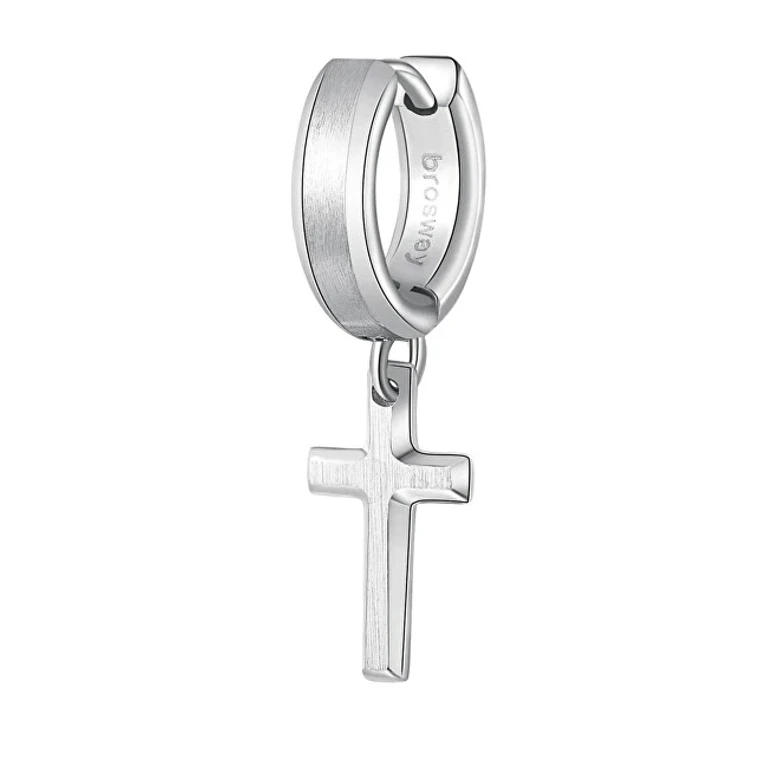 Modern steel single Orecchini Cross Ink BIK27