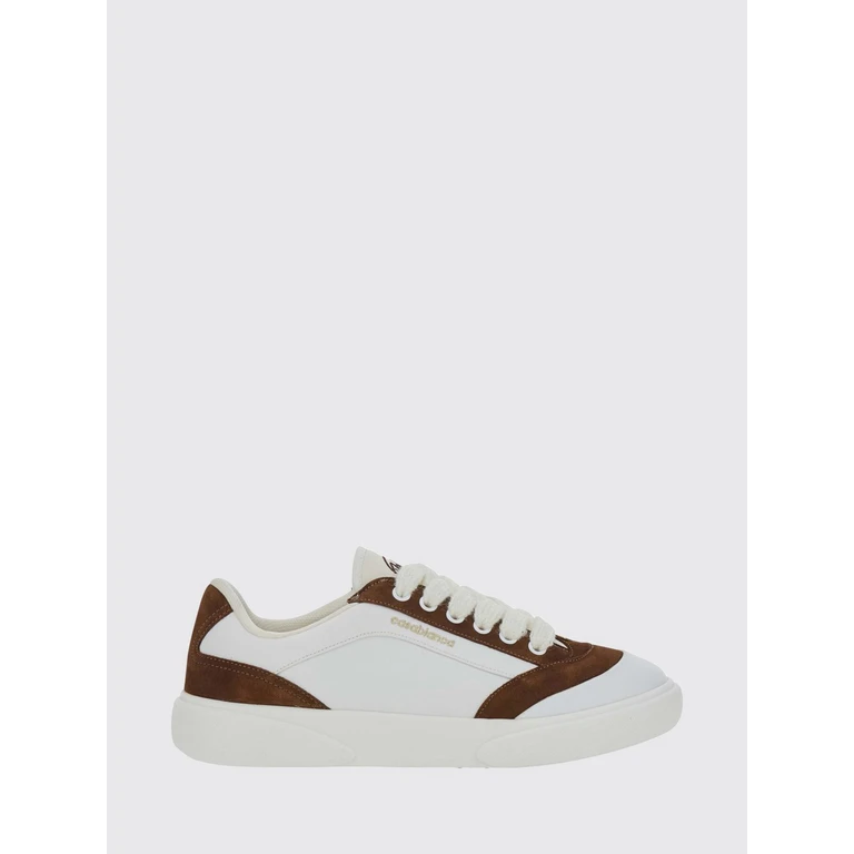 Bicolor Leather and Fabric Sneakers with Round Toe (APF26SNK02509)