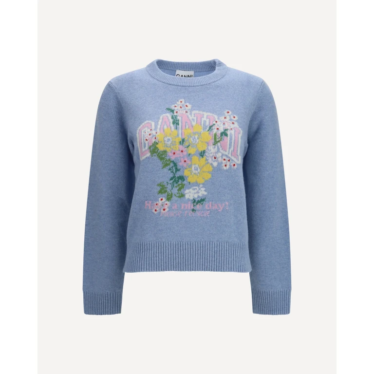 Flowers wool Sweater Female M