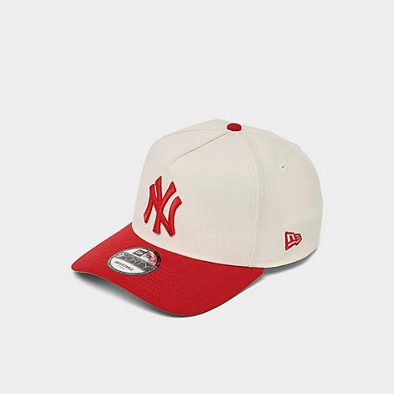Boné New Era New York Yankees MLB 9FORTY A-Frame Snapback em Cromo/Vermelho