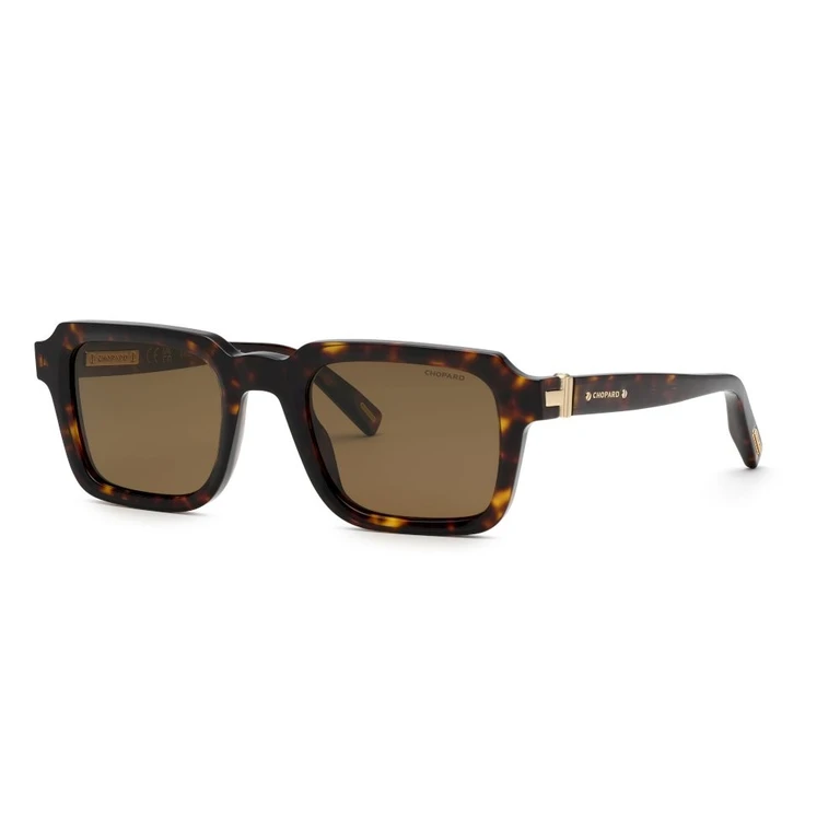 Polarized Brown Square Mens Sunglasses SCH376 909P 52