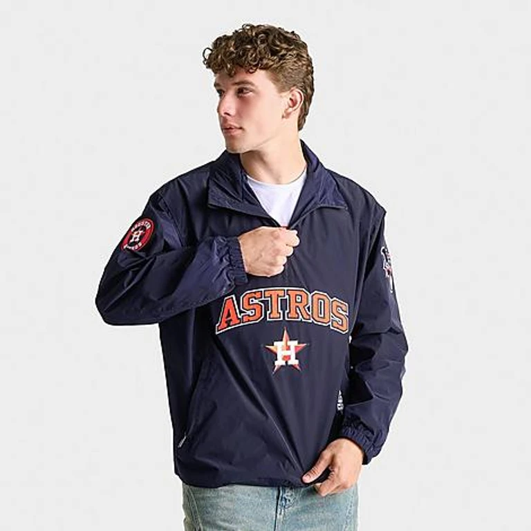 Houston Astros MLB Pre Game quarter-rits jas in middernachtblauw