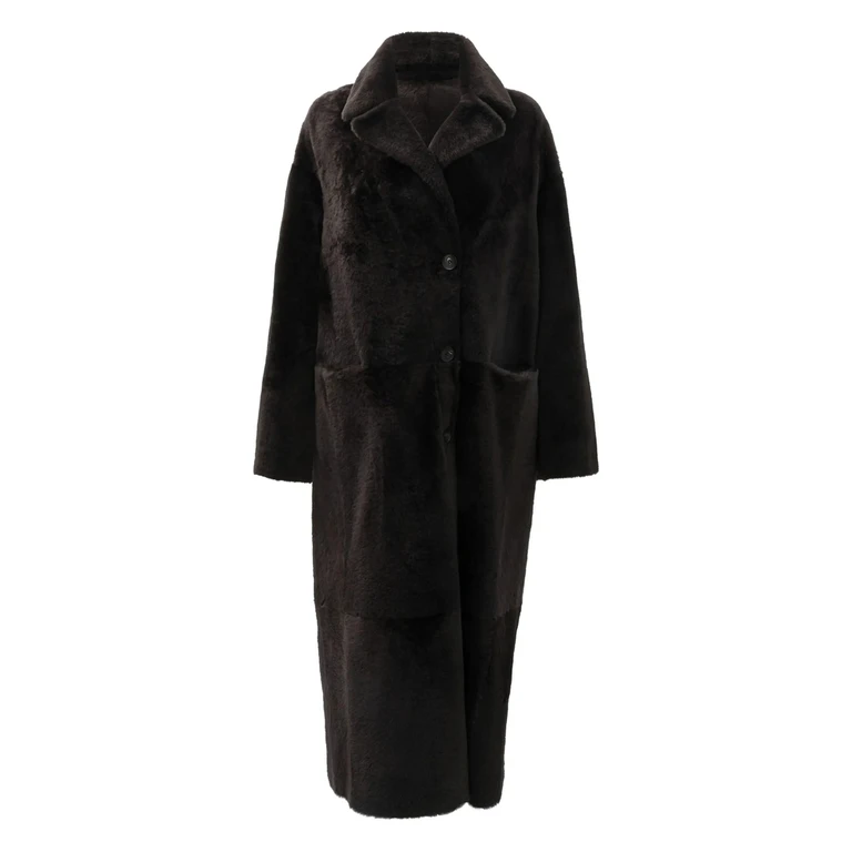 Button Lambskin Coat