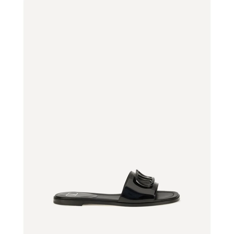 VLogo patent leather Slide Sandals Female 39