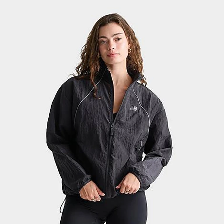 Sport Legacy Woven Full-Zip Jacke in Schwarz