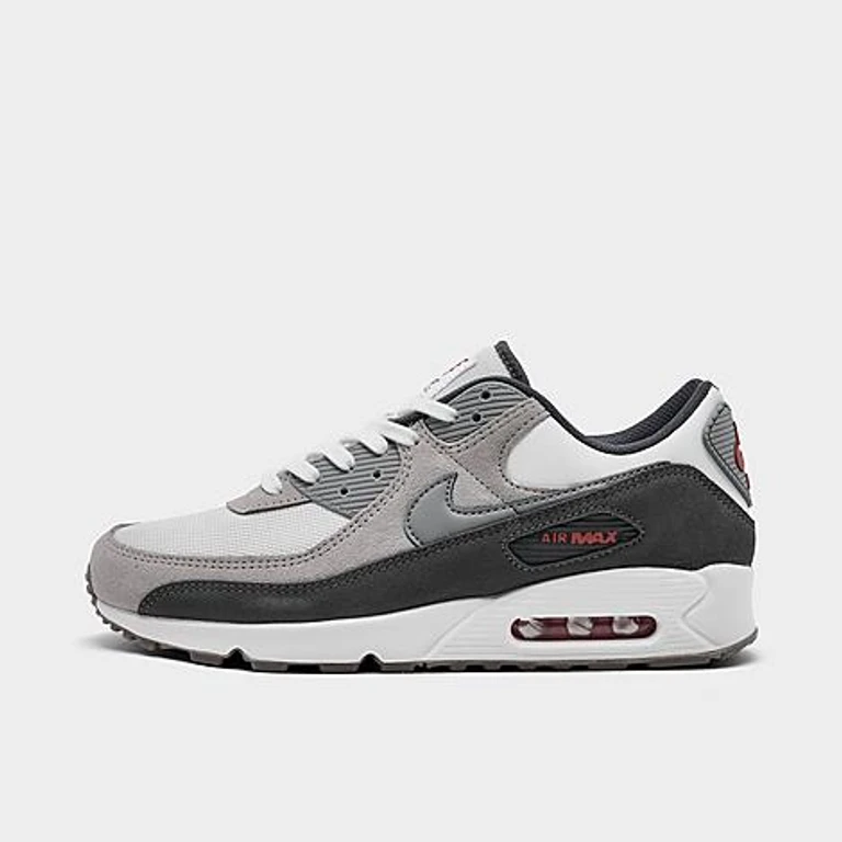 Nike Men's Air Max 90 Premium Casual Shoes in Summit White/College Grey/Anthracite Size: 7.5