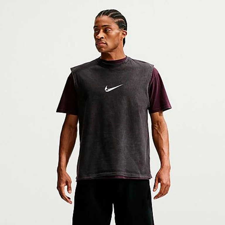 Nike Men's Easy Work Sleeveless T-Shirt in Black/White Size: Small