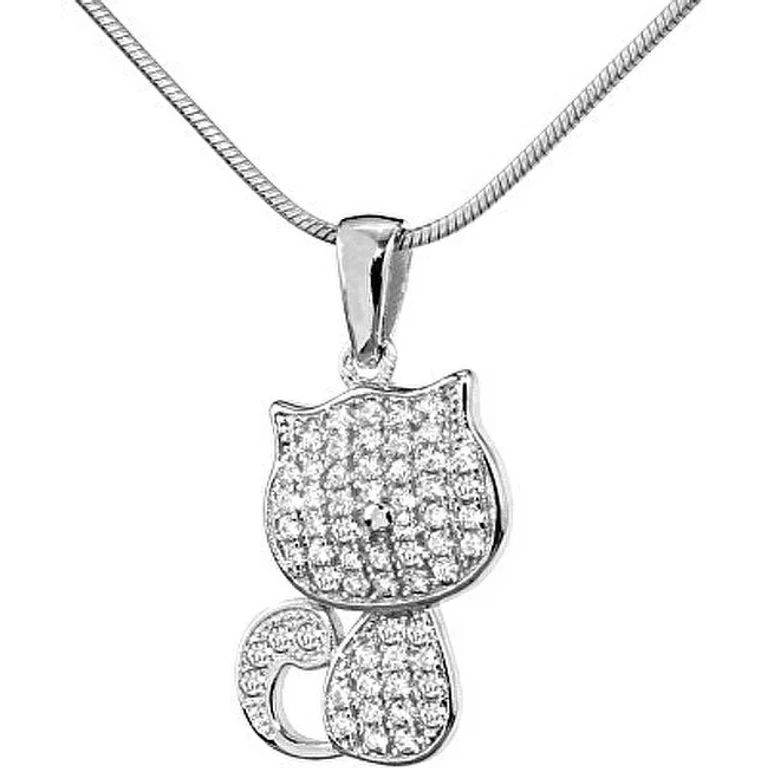 Silver Ciondolo Pussy JJJP0249