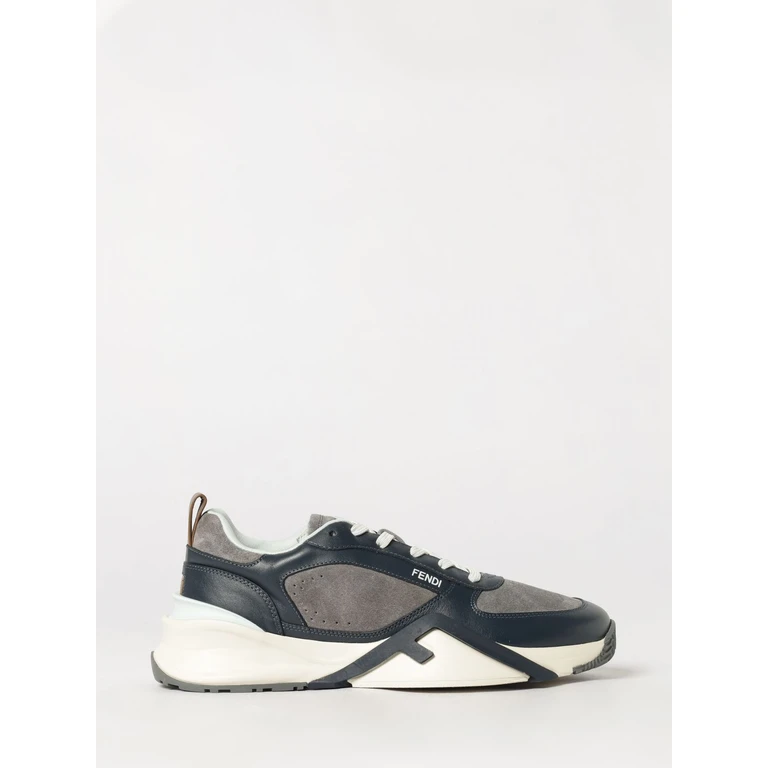 Flow Low-Top Sneakers in Suede and Smooth Calf Leather (7E1925AY1WF1WPE)