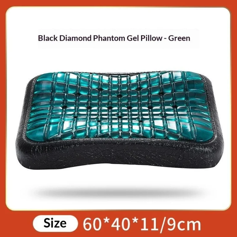 Black Diamond Phantom Gel Memory Foam Pillow - Slow-Rebound Cooling Support in Green & Red