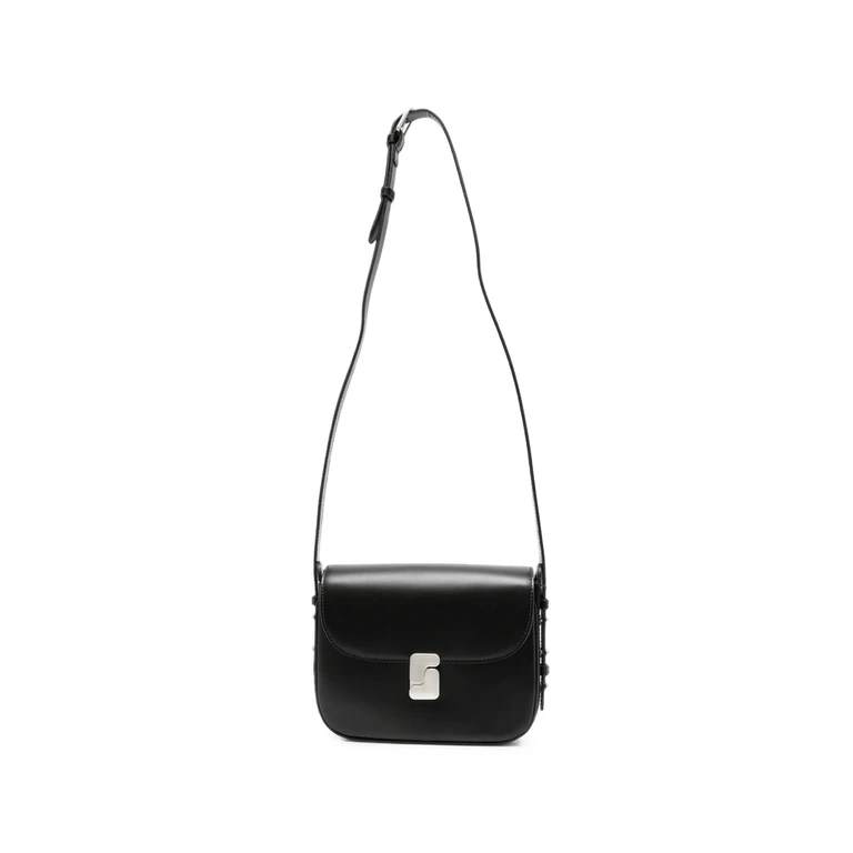 Bellissima Smooth Leather Crossbody Bag with Buckle Closure (SEM1115BELLIMAXNOI0122W)