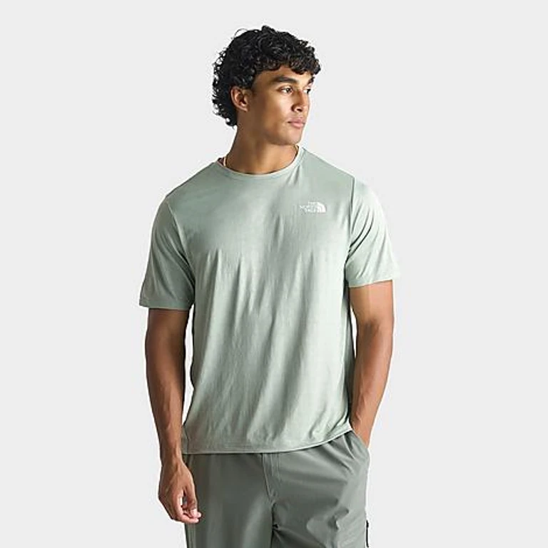The North Face Men's 24/7 Pentadome Embossed T-Shirt in Slate Moss Size: Small