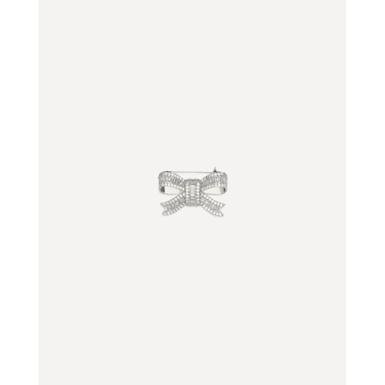 Crystal Bow Brooch Female UNI