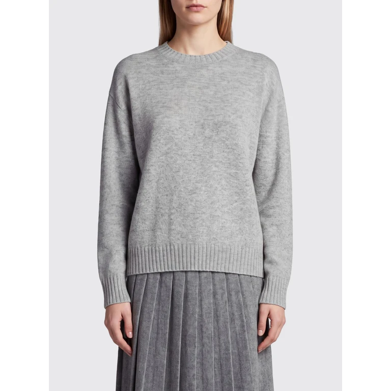 Virgin Wool Silk and Cashmere Crewneck Jumper with Monili (MAD216F028M2818155)