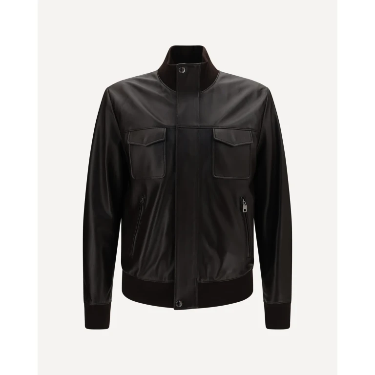 Lambskin Jacket with zip Male 52