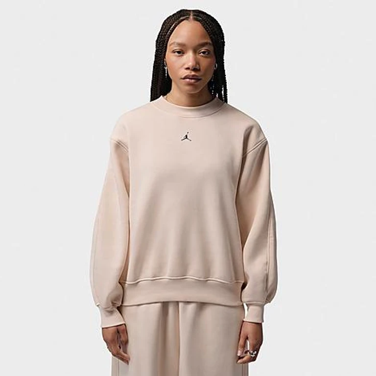 Brooklyn Fleece Crewneck Sweatshirt in Pearl White