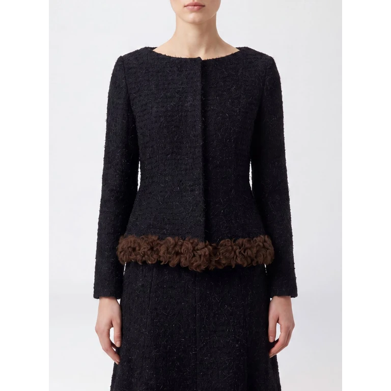 Jacket Woman color Black (6182F1262BLACKBROWN)