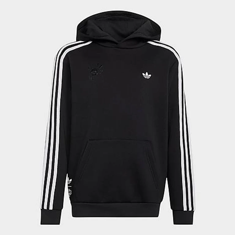 Sudadera con capucha de corte holgado adidas Big Kids Originals x Brawl Stars en negro/blanco