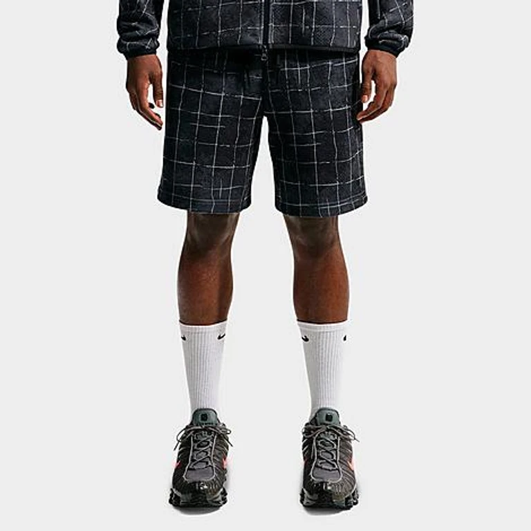 Men's Tech Grid Fleece Shorts in Iron Grey/Black Size: XS