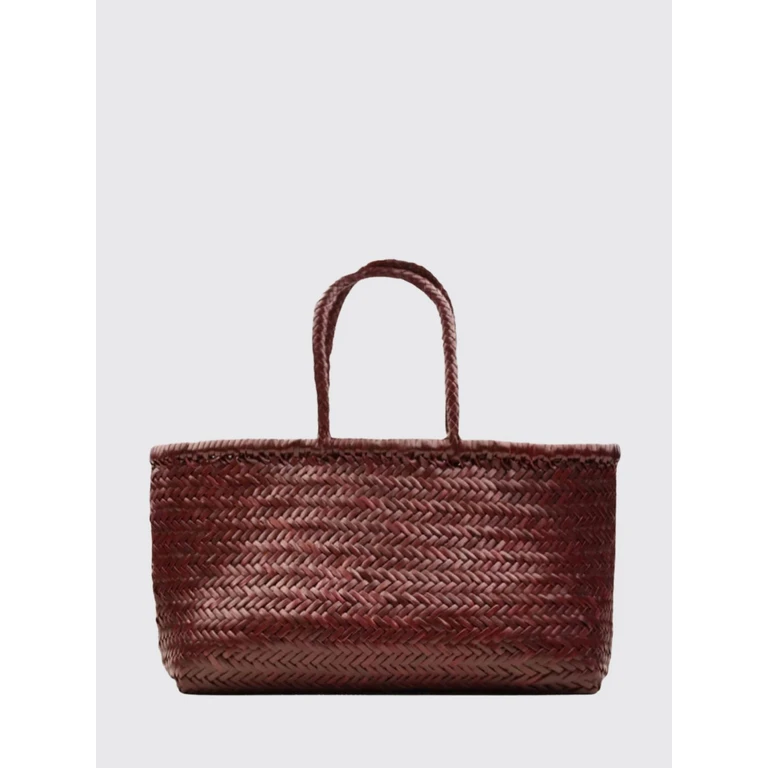Mini Flat Gora Bag in Woven Leather (68810BRUCIATO)
