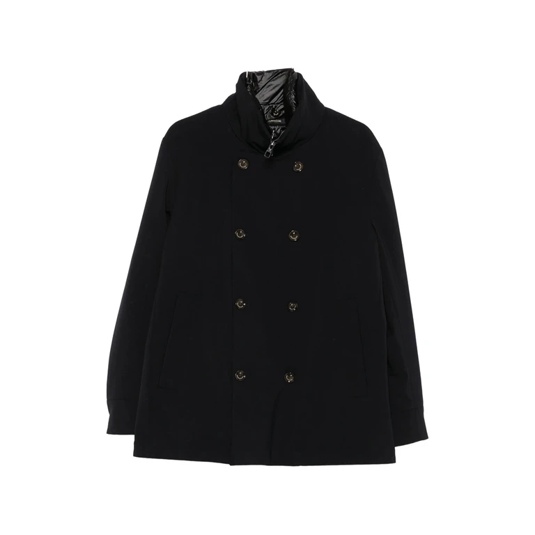 Double-breasted High-neck Jacket