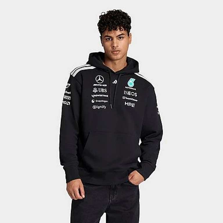 아디다스 메르세데스-AMG 페트로나스 F1 팀 드라이버 풀오버 후디 블랙