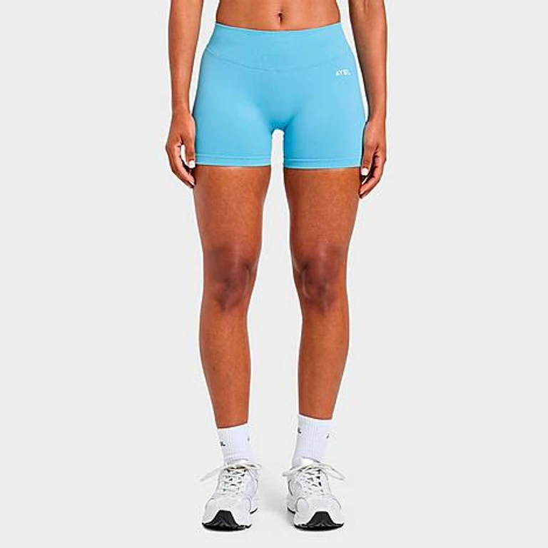 AYBL Women's Enhance Seamless Shorts in Powder Blue Size: XS