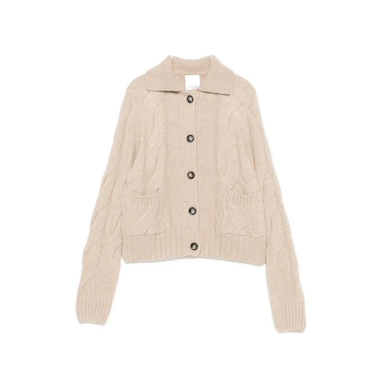 Cable-knit Button-up Cardigan