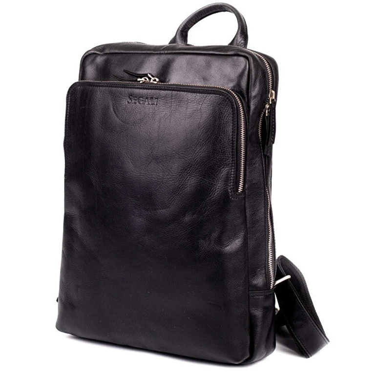 Leather backpack 106 Black