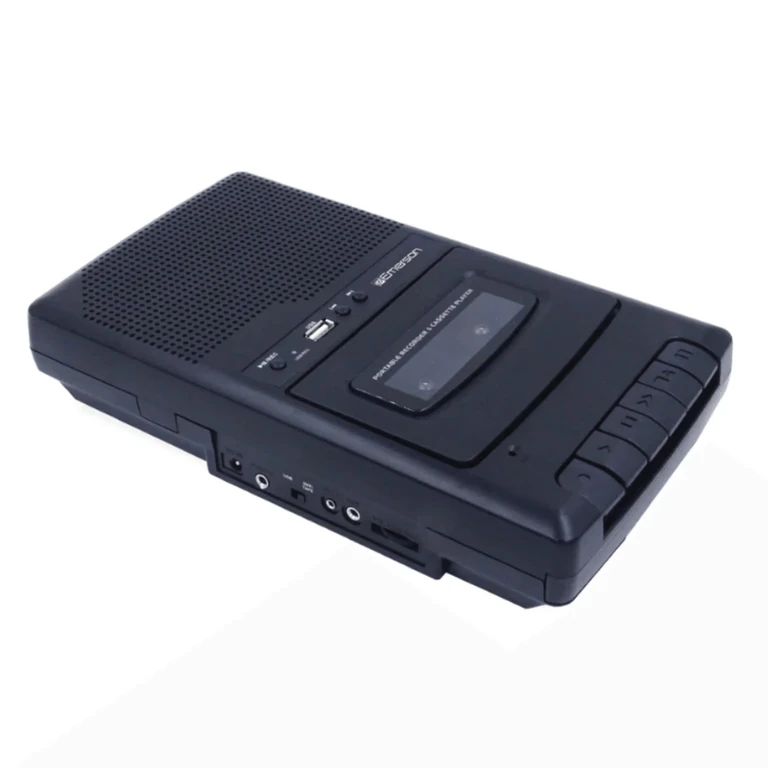 Portable Cassette Player and Recorder with Digital Conversion - Black