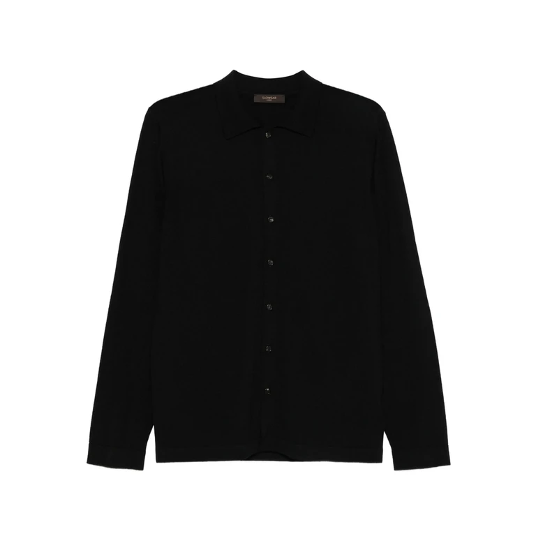 Virgin-wool Button-front Shirt