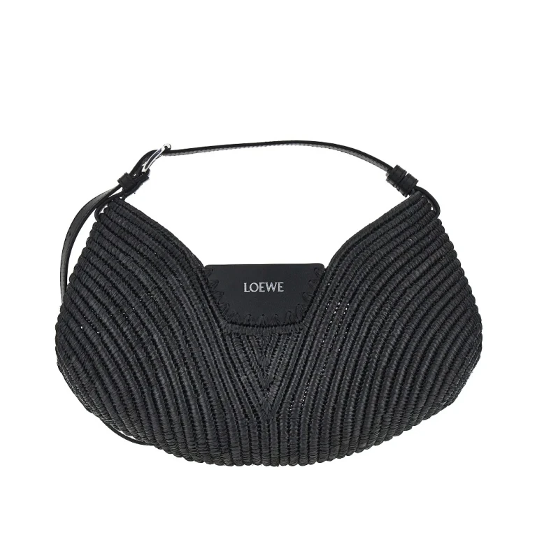 Raffia and leather medium 'Swing' bag Woman One Size