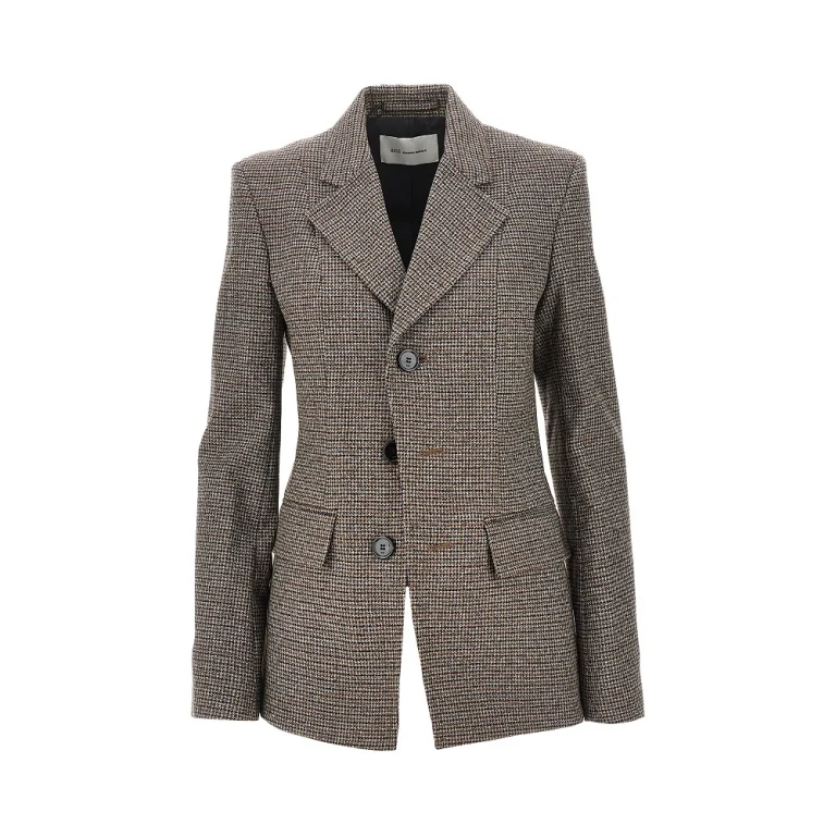 Houndstooth single-breasted jacket Woman 36