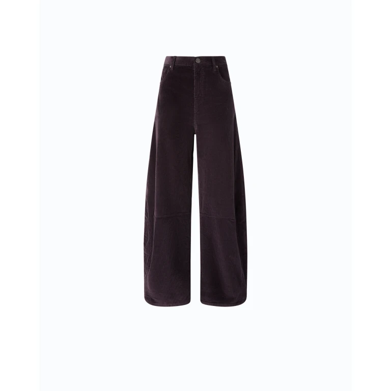 Pantalon barrel en velours côtelé - 24