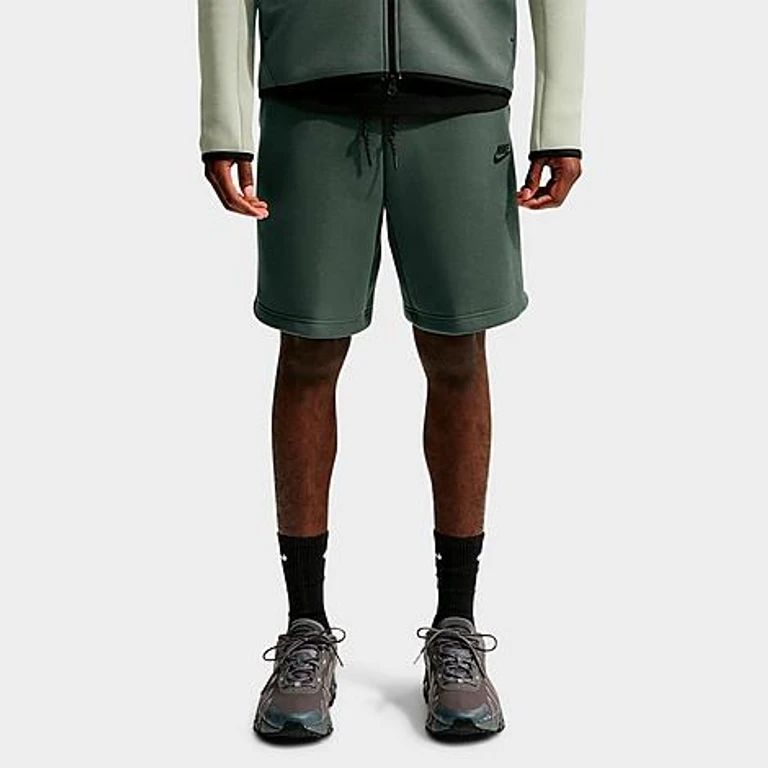 Nike Men's Tech Fleece Shorts in Camo Green/Black Size: XS
