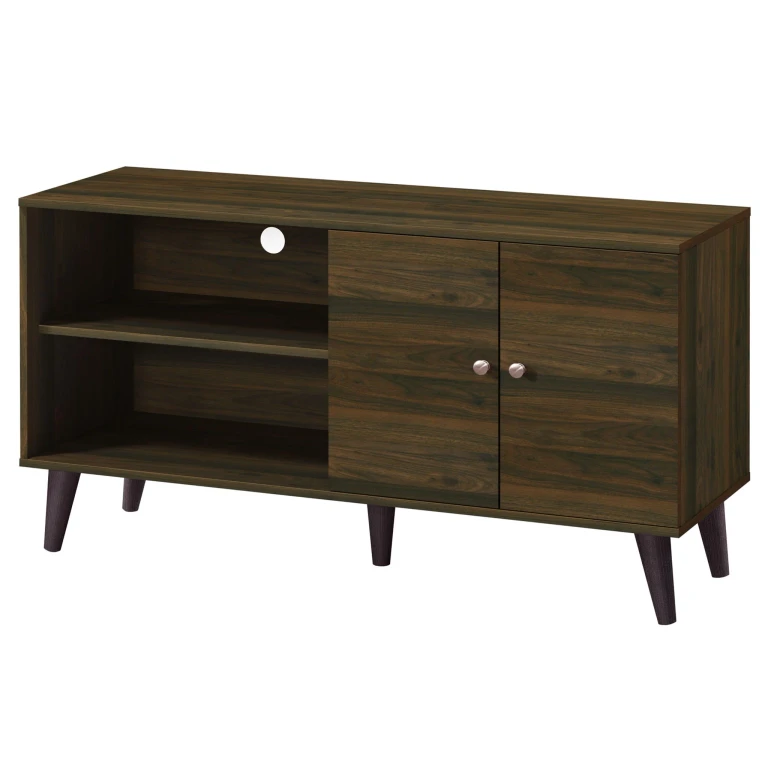 Amidon - TV Stand, With 2 Storage Shelves and 1 Cabinet