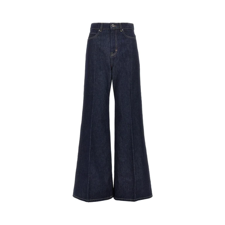 MAX MARA WEEKEND Cotton denim wide-leg jeans Woman 38
