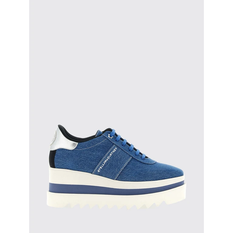 Sneakers Sneakelyse à Plateforme en Denim Bleu
