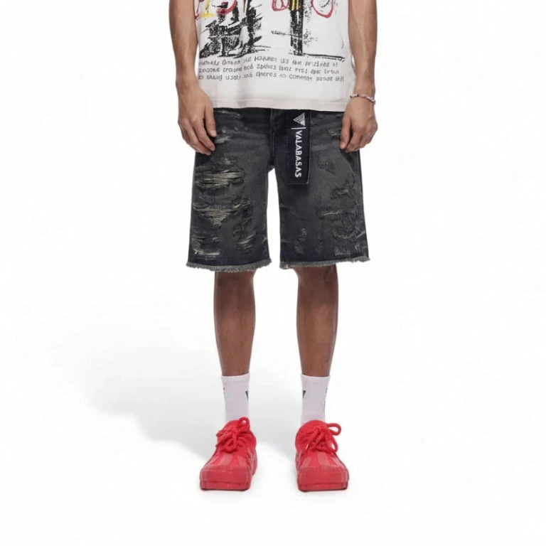 Clipped Jorts - Dark Dirty Blue
