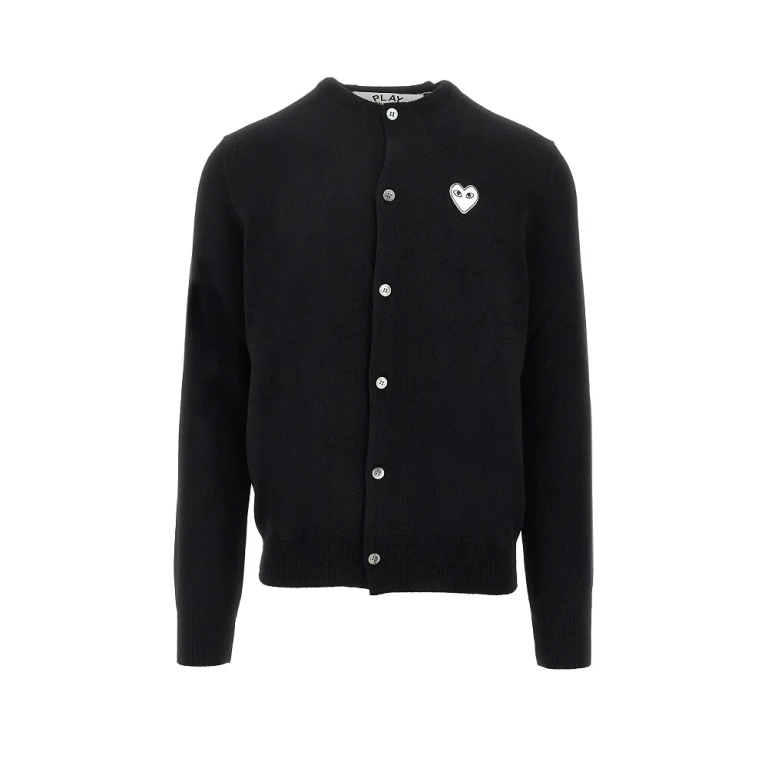 COMME DES GARCONS PLAY Wool cardigan with Heart patch Man M