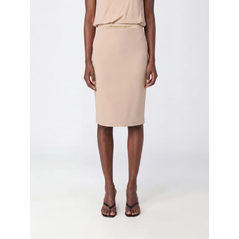 High-Waisted Crêpe Midi Pencil Skirt with Slit (GO22366E2EA1)
