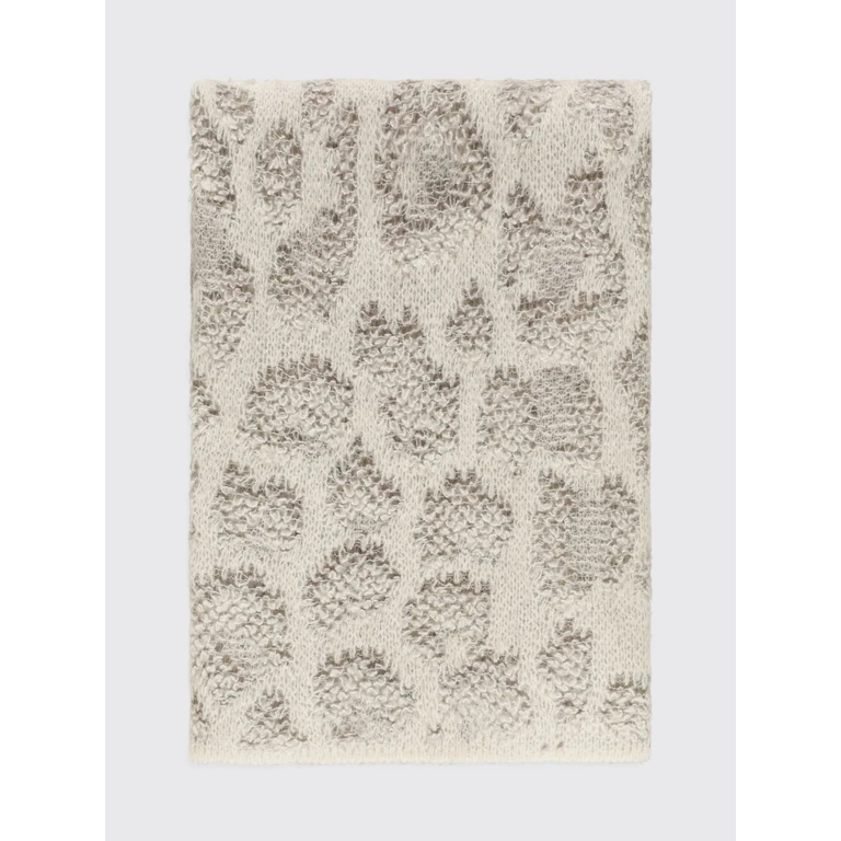 Abstract Jacquard Cashmere and Wool Blend Scarf (226WA1037CSGVHV00949)