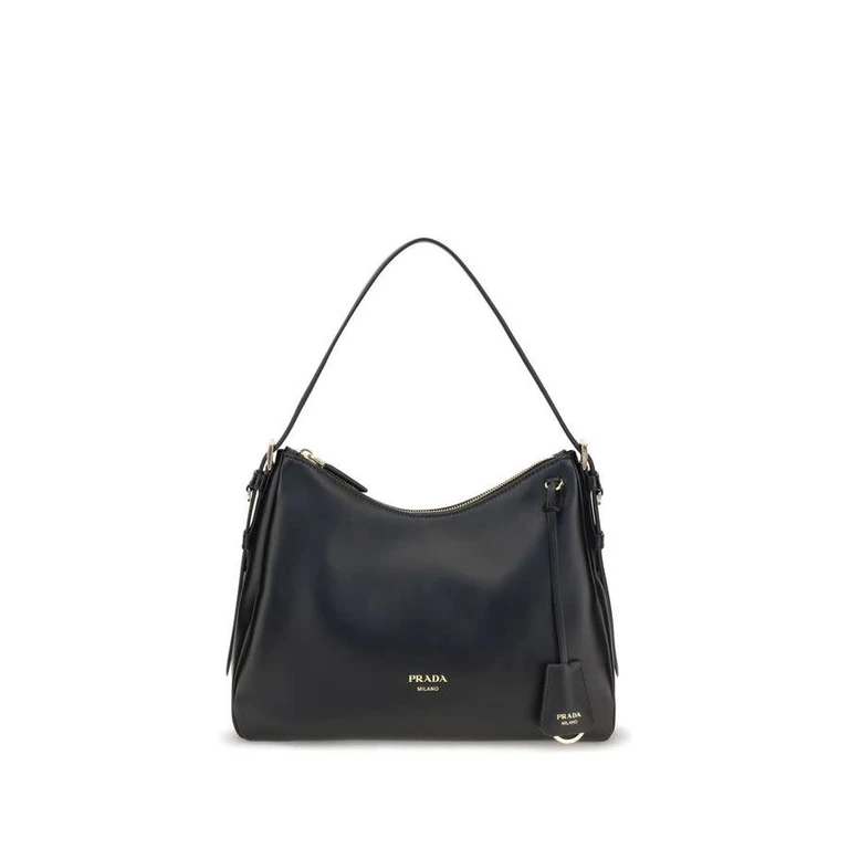 Calf Leather Shoulder Bag â Black