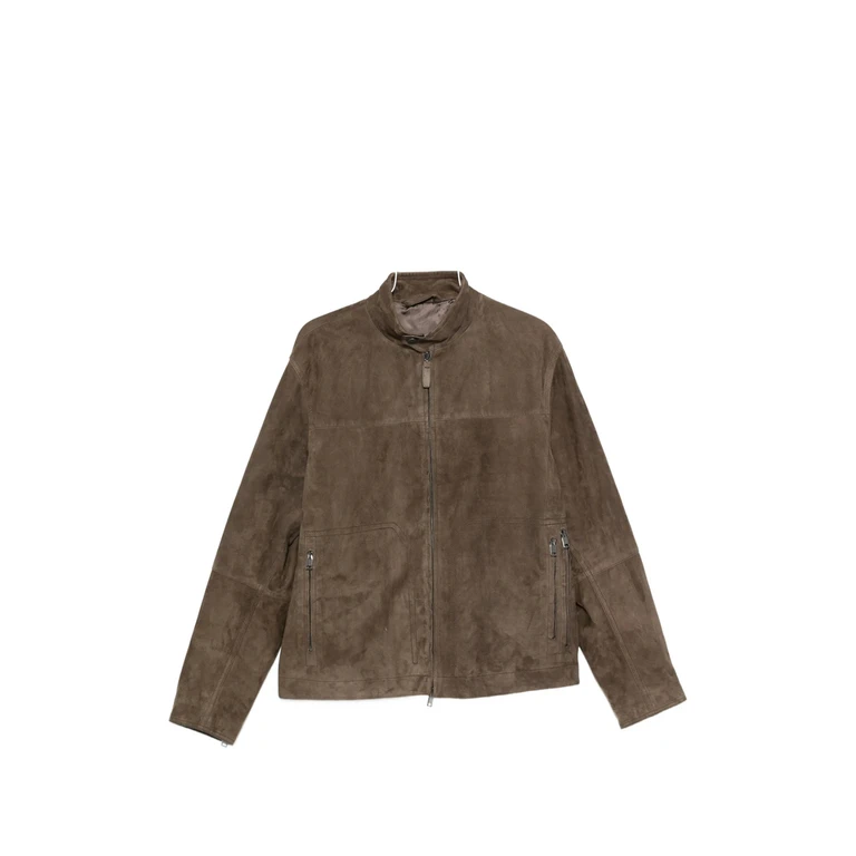 Suede High-neck Jacket