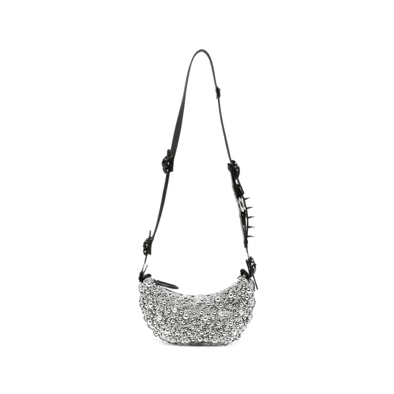 Beaded Spike-detail Shoulder Bag