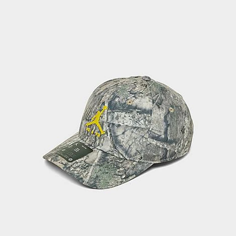 Gorra snapback Jordan Rise estructurada con camuflaje Woodland en Woodland Camo/Bright Citron
